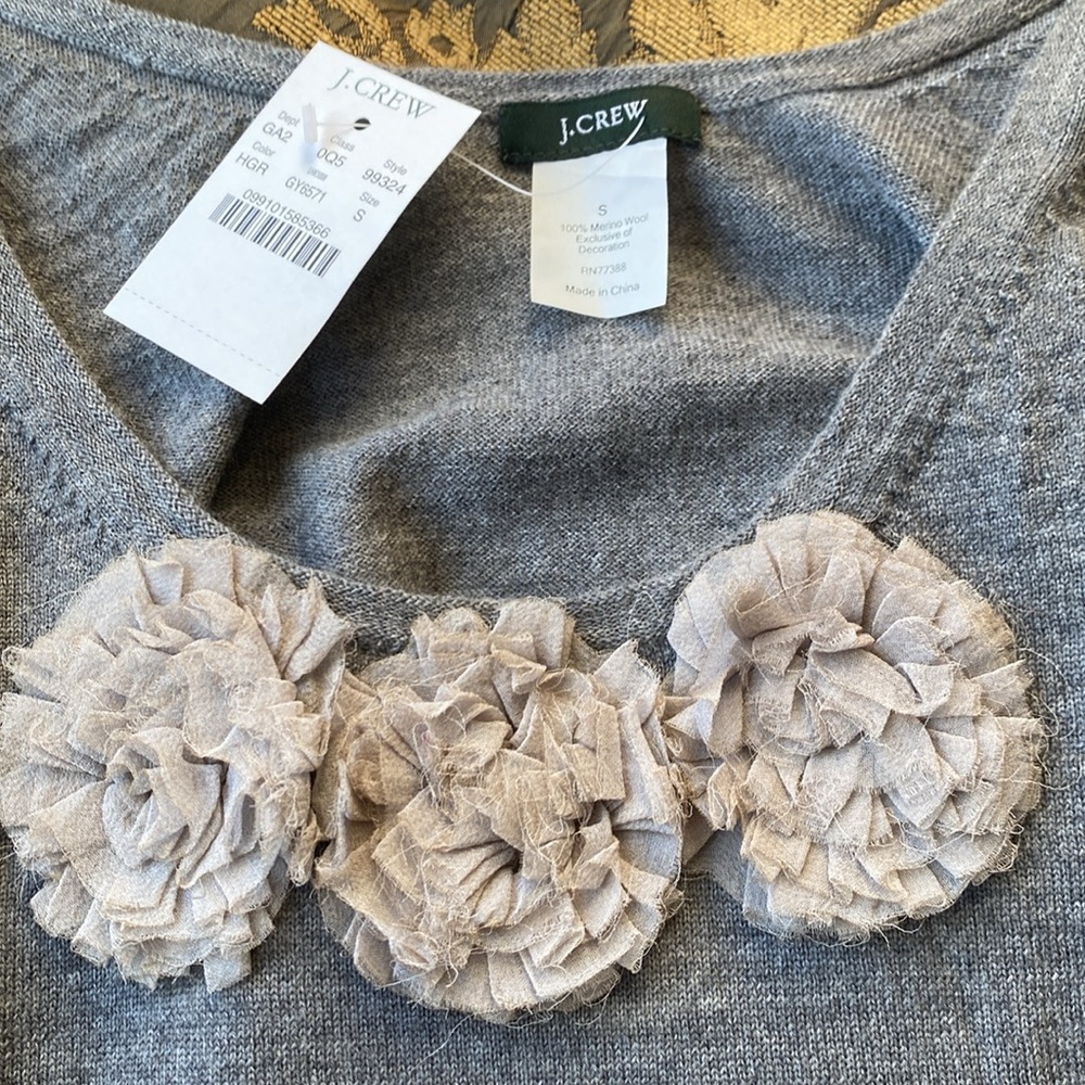 J. Crew Gray Camisole with Floral Details - Picture 3 of 4